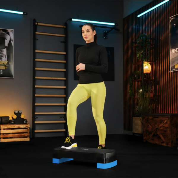 Степ платформа Trex Sport TX-030AS 3 рівнева чорно-блакитна, код: 5902308235359