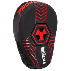 Лапа вигнута для боксу та єдиноборств Fistrage Flex 240x180x60 мм, 2шт, чорний-червоний, код: VL-5485_BKR