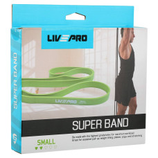 Гума петля для підтягування та тренувань стрічка силова LiveUp Super Band Small 11-29кг, зелений, код: LP8410-S