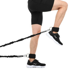 Лямка для ніг Ezous Training Ankle Straps 2.0 260x70 мм, 2шт, чорний-фіолетовий, код: H-02