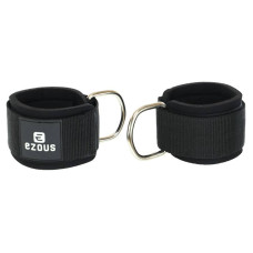 Лямка для ніг Ezous Training Ankle Straps 2.0 260x70 мм, 2шт, чорний-фіолетовий, код: H-02