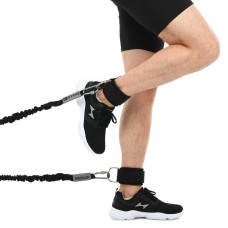Лямка для ніг Ezous Training Ankle Straps 2.0 260x70 мм, 2шт, чорний-фіолетовий, код: H-02