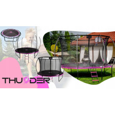 Батут із внутрішньою сіткою Thunder Inside Ultra 16FT 490 см Black/Pink, код: INSIDE-ULTRA-16FT-PINK