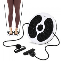 Диск здоров'я для талії Cornix Twisting Waist Disc з еспандерами White/Black, код: XR-0451