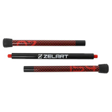 Бодібар 3-х секційний Bar Zelart 7кг, чорний-червоний, код: FI-9994-7-S52