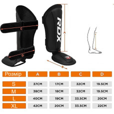 Захист гомілки та стопи RDX Shin Instep Aura Plus T-17 Black Golden L, код: SGR-T17BGL-L+