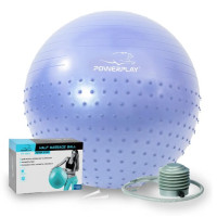 Мяч для фитнеса PowerPlay 75см Sky Blue + насос, код: PP_4003_75_Sky_Blue
