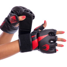 Рукавички для змішаних єдиноборств MMA XL, чорний-салатовий, код: BO-8355_XLBKLG