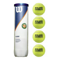 М'яч тенісний Wilson Roland Garros All CT 4 Ball, 4шт., код: WRT116400-WS