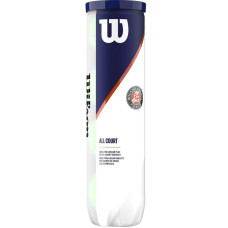 М'яч тенісний Wilson Roland Garros All CT 4 Ball, 4шт., код: WRT116400-WS
