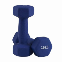 Гантелі для фітнесу FitGo неопрен, 2x2 кг, синій., код: 80024-N2B