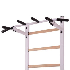 Шведська стінка-стійка пересувна BioGym Універсал Wood PRO білий, код: L-2410-S52