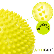 Півсфера масажна балансувальна Actiget Balance Pad 16 см 2 шт масажер для ніг, стоп Yellow, код: ACT0118