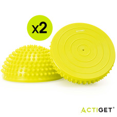 Півсфера масажна балансувальна Actiget Balance Pad 16 см 2 шт масажер для ніг, стоп Yellow, код: ACT0118