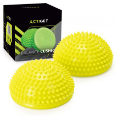 Півсфера масажна балансувальна Actiget Balance Pad 16 см 2 шт масажер для ніг, стоп Yellow, код: ACT0118