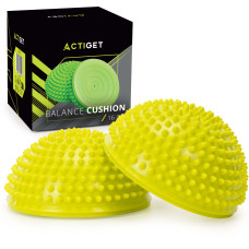 Півсфера масажна балансувальна Actiget Balance Pad 16 см 2 шт масажер для ніг, стоп Yellow, код: ACT0118