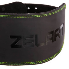 Пояс атлетичний шкіряний Zelart L чорний, код: VL-3349_L