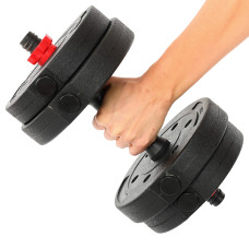 Гантелі трансформер перетворюються на штангу BioGym 3в1 10кг, чорний-червоний, код: TA-9455-10