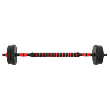 Гантелі трансформер перетворюються на штангу BioGym 3в1 10кг, чорний-червоний, код: TA-9455-10