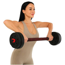 Гантелі трансформер перетворюються на штангу BioGym 3в1 10кг, чорний-червоний, код: TA-9455-10