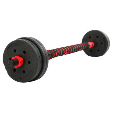 Гантелі трансформер перетворюються на штангу BioGym 3в1 10кг, чорний-червоний, код: TA-9455-10