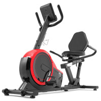 Горизонтальний велотренажер Hop-Sport HS-060L Pulse червоний, код: 5902308220041