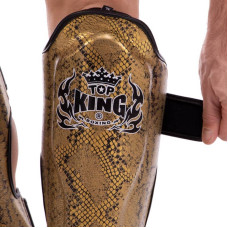 Захист гомілки та стопи для єдиноборств Top King Super Snake L чорний-золотий, код: TKSGSS-02_LBKY-S52
