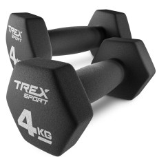Гантелі для фітнесу неопренові TREX Sport TX-040VD 2x4кг, код: 5902308231245