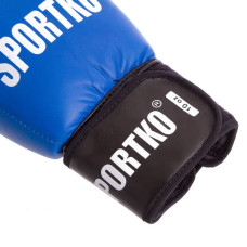 Рукавички боксерські професійні з печаткою ФБУ SportKo 12 унцій, синій, код: SP-4705_12BL