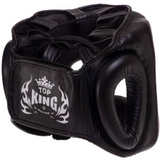 Шолом боксерський з бампером шкіряним Top King Pro Training M чорний, код: TKHGPT-OC_MBK-S52