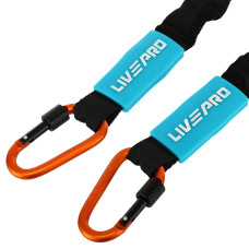 Еспандер трубчастий із карабіном у захисному рукаві LiveUp Resistance Tube X-Large навантаження дуже високе, код: LP8401-XL