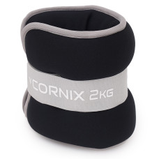 Обважнювачі-манжети для ніг та рук Cornix 2x2 кг, чорний, код: XR-0242