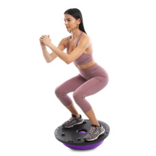 Балансировочная платформа з еспандерами FitGo Bosu сірий, код: FI-1924_GR
