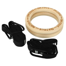 Кільця гімнастичні для кросфіту Ezous Wooden Gym Rings d-32мм, код: E-02
