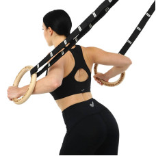 Кільця гімнастичні для кросфіту Ezous Wooden Gym Rings d-32мм, код: E-02
