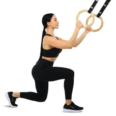 Кільця гімнастичні для кросфіту Ezous Wooden Gym Rings d-32мм, код: E-02