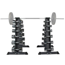 Набір хромованих гантелей з стійкою Insportline Crossteel 2x1-14 кг., код: 2137-SADA-IN