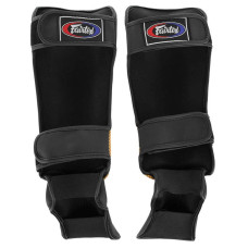 Захист гомілки та стопи для єдиноборств Fairtex, розмір M, чорний-жовтий, код: BO-9486_MBKY