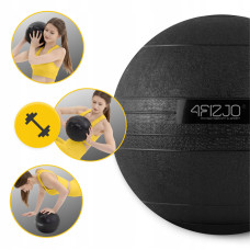 Слембол (медичний м"яч) для кросфіту 4Fizjo Slam Ball 10 кг, чорний, код: P-5907739315441