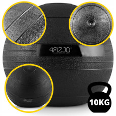 Слембол (медичний м"яч) для кросфіту 4Fizjo Slam Ball 10 кг, чорний, код: P-5907739315441
