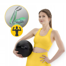 Слембол (медичний м"яч) для кросфіту 4Fizjo Slam Ball 10 кг, чорний, код: P-5907739315441