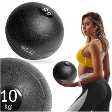 Слембол (медичний м"яч) для кросфіту 4Fizjo Slam Ball 10 кг, чорний, код: P-5907739315441