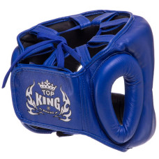 Шолом боксерський з бампером шкіряним Top King Pro Training XL синій, код: TKHGPT-OC_XLBL-S52