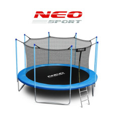 Батут садовий Neo-Sport 15FT (4650 мм) з внутрішньою сіткою та драбиною, блакитний, код: DM-NS-15W181-IN
