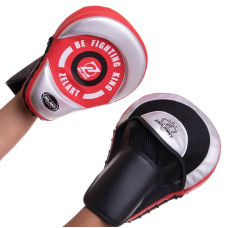 Лапа вигнута FitBox для боксу та єдиноборств 25x18,5x4,5см 2шт, червоний-сірий, код: BO-2885_RGR-S52