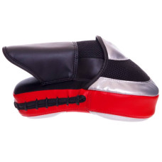 Лапа вигнута FitBox для боксу та єдиноборств 25x18,5x4,5см 2шт, червоний-сірий, код: BO-2885_RGR-S52