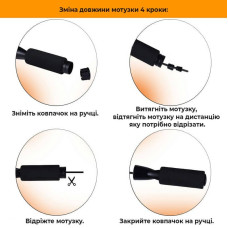 Скакалка швидкісна PowerPlay X ROPE з обтяжувачами (120гx2) 3м, чорна, код: PP_4211
