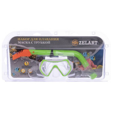 Набір для плавання Zelart білий-салатовий-прозорий, код: M169-SN69-SIL_WLGT