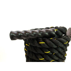 Бойовий канат Fitnessport FF32A1-15m, 15м, чорний-жовтий, код: 10222-AX