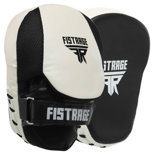 Лапа вигнута для боксу та єдиноборств Fistrage Flex 25x20x10см, 2шт, чорний-білий, код: VL-8284_BKW